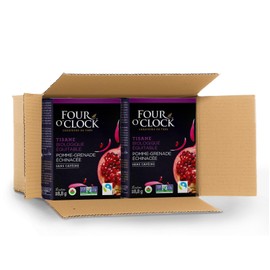 Four O'Clock Pomegranate Echinacea Herbal Tea Organic Fairtrade, Non-Gmo, Kosher, Gluten-Free, 6 Packs (96 teabags)