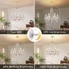 DIMMABLE Plug in Chandelier with 6 Light Crystal,19.68ft Long Plug