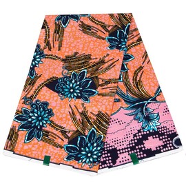 HollandaisWax African Real Wax Fabric Gold Wax Print Batik Soft Pagne Nigeria Ankara Wax Fabric 1516