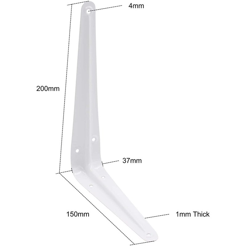 TERF® London Shelf Bracket White 200mm X 150mm (8 X