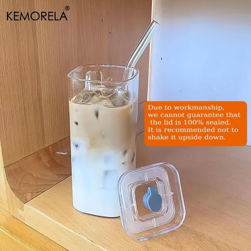 1/2/4/6 Counts Drinking Cup, High Borosilicate Thin Glass Rectangular Heat-resistant