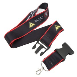 Pasamer Remote Control Strap, 62.3 cm Nylon Warning Slogan Transmitter Neck Strap, Portable, Comfortable, Drop-Resistant Nylon Transmitter Strap for RC Drones (Red)
