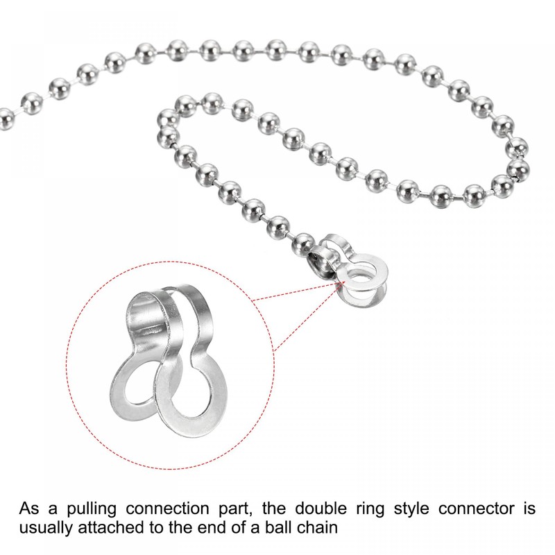 sourcing map Double Ring for 2.4/3/4.5/6 mm Fan Lamp Pull