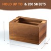 CMLKLZD Dryer Sheet Holder, Acacia Wood Laundry Sheets Container, Laundry