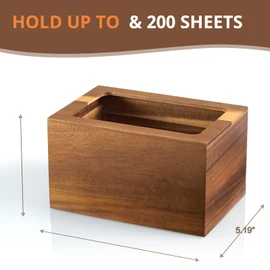 CMLKLZD Dryer Sheet Holder, Acacia Wood Laundry Sheets Container, Laundry Room Organization and Storage for Farmhouse Laundry Room Decor and Accessories, Fabric Softener Dispenser