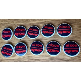 100 Vintage Presidential Race NIXON /Agnew Red & Black Button 1"
