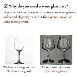 VINOPIE Durable Aluminum Hard Shell Silver Wine Glass Case – Travel Carrier with EVA Foam Inserts, Compatible with Zalto, Spiegelau, Gabriel, Josephine (Not Affiliated, Glasses Not Included)