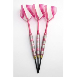 Puuurfect Pink Passion 26 Grams, Ghost Grip, Moveable Point Darts, 80% Tungsten Darts + Upgrade Kit