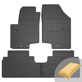 FROGUM EL Toro Rubber Mats All Year Round Set of Car Floor Mats for Hyundai ix20 2010-2019, for Kia Venga 2009-2019, Durable Rubber Material, 1.5 cm Protective Edge