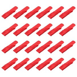 sourcing map 24pcs Red Satin Table Napkins Polyester Square Bright Table Napkin Fabric Table Napkin for Event Wedding Party Table Decoration, 17 x 17 Inch