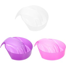 3 Piezas Cuenco para Remojar Uñas de Herramienta de Manicura Apoyo para Salón, Reposamanos Integrado, Protección de Cama de Bronceado Color Aleatorio
