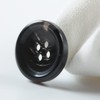 80 Pcs 3/4inch Large Black Buttons for Sewing Round Resin