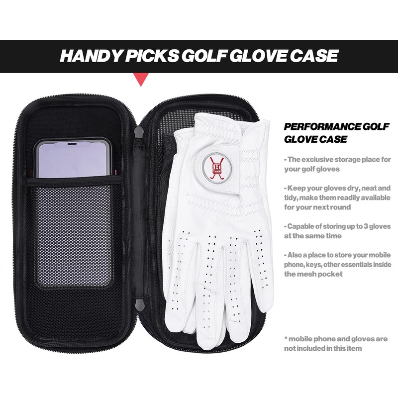 Handy Picks Performance Golf Glove Case - Golf Gloves Holder