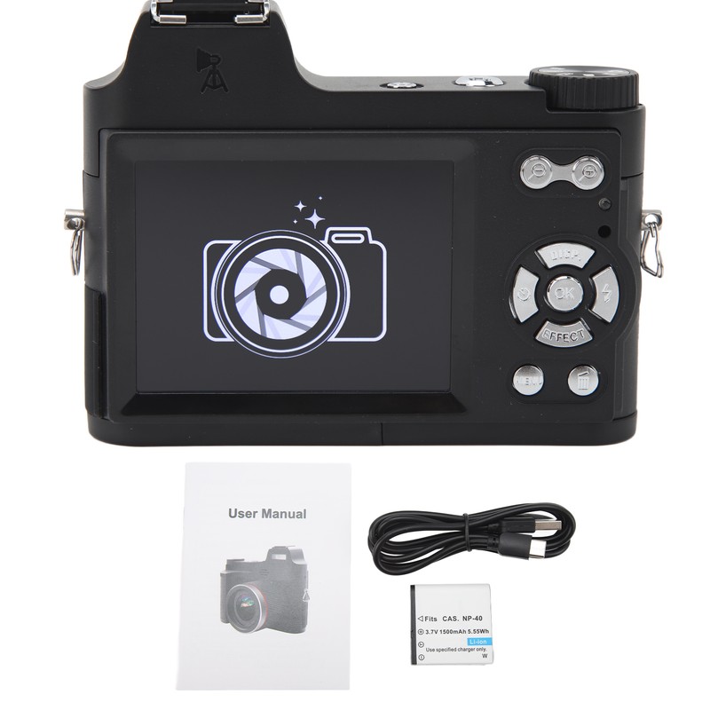 4K Digital Camera 48MP Manual Focusing Retro Anti Slip Pattern