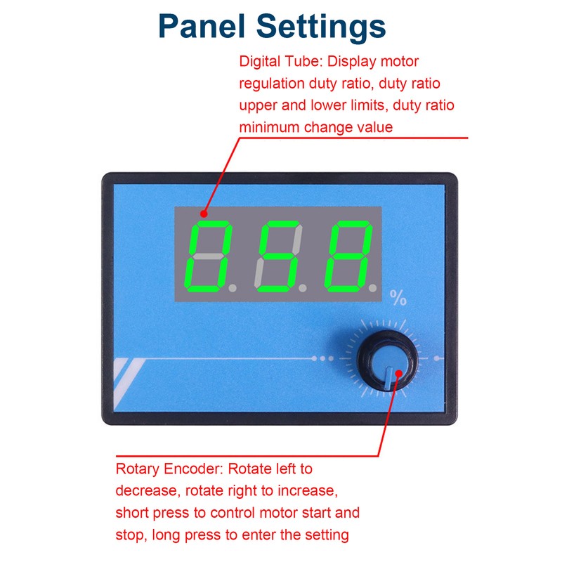 BMQ08 Encoder PWM Motor Speed Controller Digital Display Motor Governor