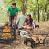Goplus Firewood Rack Outdoor with Wheels, 20” Small Decorative Firewood