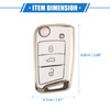 X AUTOHAUX Remote Key Fob Case for Volkswagen Golf 7