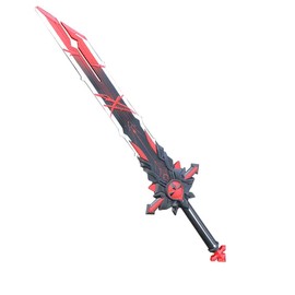 Fantasy Game Style Genshin Foam Cosplay Satety Foam Sword Scepter Blade Weapon Costume (Choose Style) (Wolf's Gravestone- 31.5 inch)