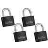 Guliffen Covered Aluminum Pad Lock, 4 Pack Outdoor Padlocks Weatherproof