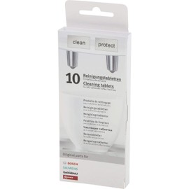 BSH 311769 Bosch, Gaggenau, Neff and Siemens Cleaning Tabs for Coffee Machines, Pack of 10, White