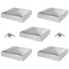 IRONTITE® 5 Pack Metal Fence Post Caps 4x4 Galvanised, Newel