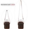 TIDING Vintage Leather Messenger Bag for Men Small Crossbody Shoulder