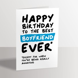 Funny Birthday Card for Boyfriend - Happy Birthday to the Best Boyfriend Ever