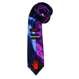 Jerry Garcia Collector's Edition Men's Butterfly Trap Artwork Line Swirls Regular Length Neck Tie - Purple
