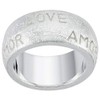 Vinani Amor Love Ring Brushed 925 Sterling Silver 2RAM, Sterling