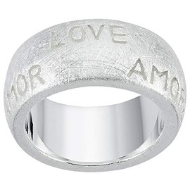 Vinani Amor Love Ring Brushed 925 Sterling Silver 2RAM, Sterling Silver