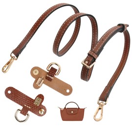 Purse Straps Kit for Women, Longchamp Mini Bag Strap Kit, Longchamp Bag Strap Adjustable Leather Handbag Conversion Accessories Width 0.47 Brown