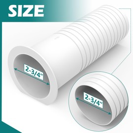 Daisypower Wall Sleeve for Air Conditioner Line Set Covers for Outside Units, Mini Split Line Set AC Sleeve Trough the Wall Pipe Accessories for 3in Wall Hole (8 inches Length)
