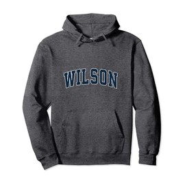 Wilson North Carolina NC Vintage Sports Design Navy Pullover Hoodie