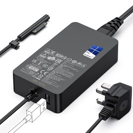 Surface Pro Charger,65W Surface Charger for Surface Pro 3/4/5/6/7/7+/8/9, Surface Laptop 1/2/3/4/5/6/7, Surface Book 1/2/3, Surface Go 2/3/4, Surface LaptopGo 2/3/4, Surface Laptop Studio