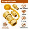 CALPOSE 3/8 Inch Natural Gas Quick Connect Fittings, 100% Solid