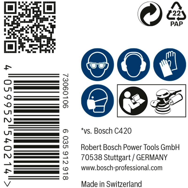 Bosch 50 x Expert M480 Sanding Net (for Paint on