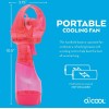 O2COOL Deluxe Handheld Battery Powered Water Misting Fan Pink