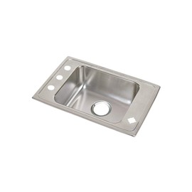 Elkay Lustertone Classic DRKR25172FRM Single Bowl Drop-in Stainless Steel Classroom Sink