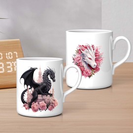 Dragon UV DTF Cup Wraps - 20 Sheet Animal UV DTF Transfer Stickers, Dragon UVDTF Cup Wraps for Glass, Waterproof Transfer Sticker, DIY Crafts for Friends