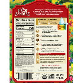 Birch Benders Organic Confetti Pancake and Waffles Mix, 14 oz (Pack of 2)
