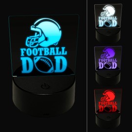 Sniggle Sloth Football Dad Helmet 3D Illusion LED Night Light Sign Nightstand Desk Lamp