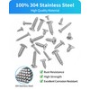 M3 M4 M5 M6 Wood Screws Assortment Set,304 Stainless Steel