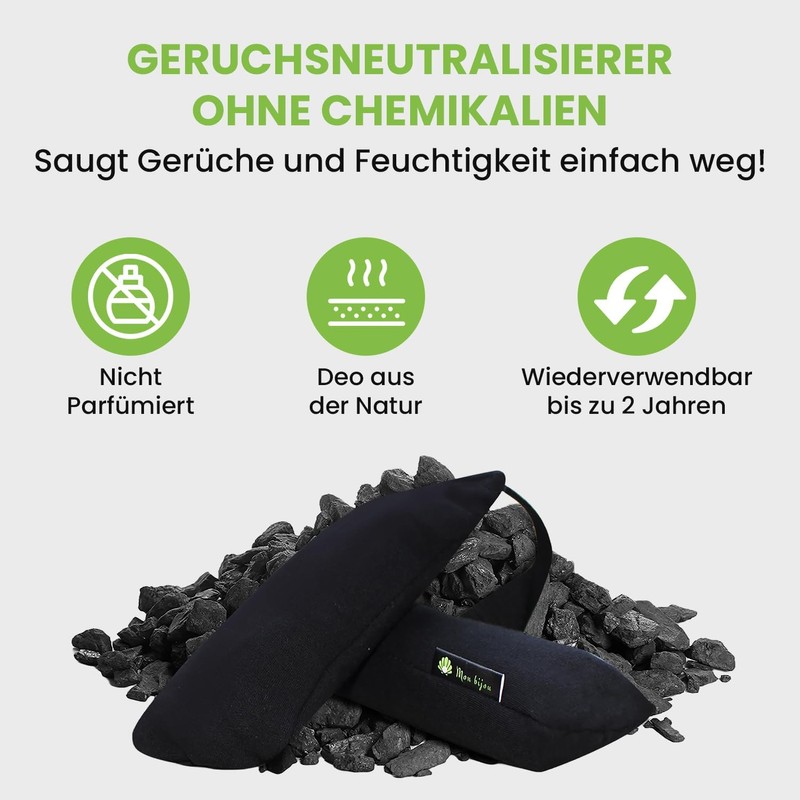 Mon Bijou Bamboo Activated Carbon Natural Deodorizer Odour Remover Freshener