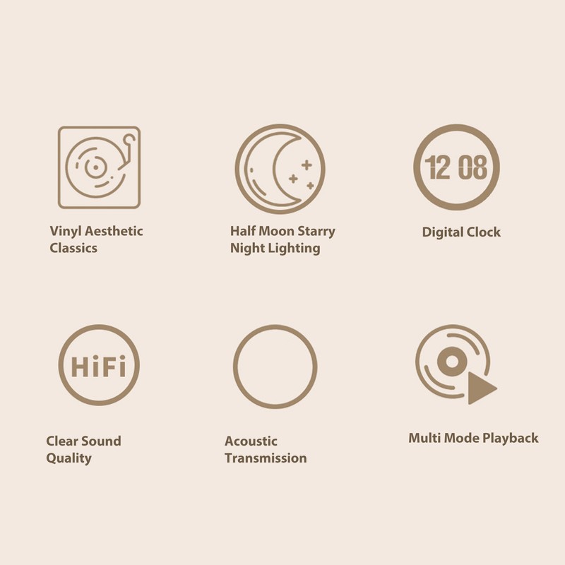 Bluetooth Speaker with Night Lamp Vintage High Volume Built in