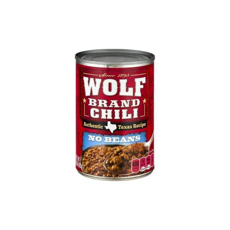 Wolf Brand Chili, No Beans 15 Oz (Pack of 12)