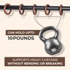 INANOSA Handcrafted Natural Rose Wood Curtain Rings with Hooks –