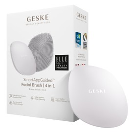 GESKE | Cepillo facial SmartAppGuided™ 4 en 1 | Cepillo de limpieza facial | Cepillo de silicona suave | Limpieza facial profesional | Dispositivo de limpieza facial | Limpieza de la piel