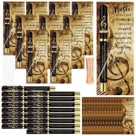 Trandraft 15 Sets Music Party Favors for Students Inspirational Pen with Bookmarks Awards for Choir Students Teacher Music Lover Classroom Musician Studio Club (Business)