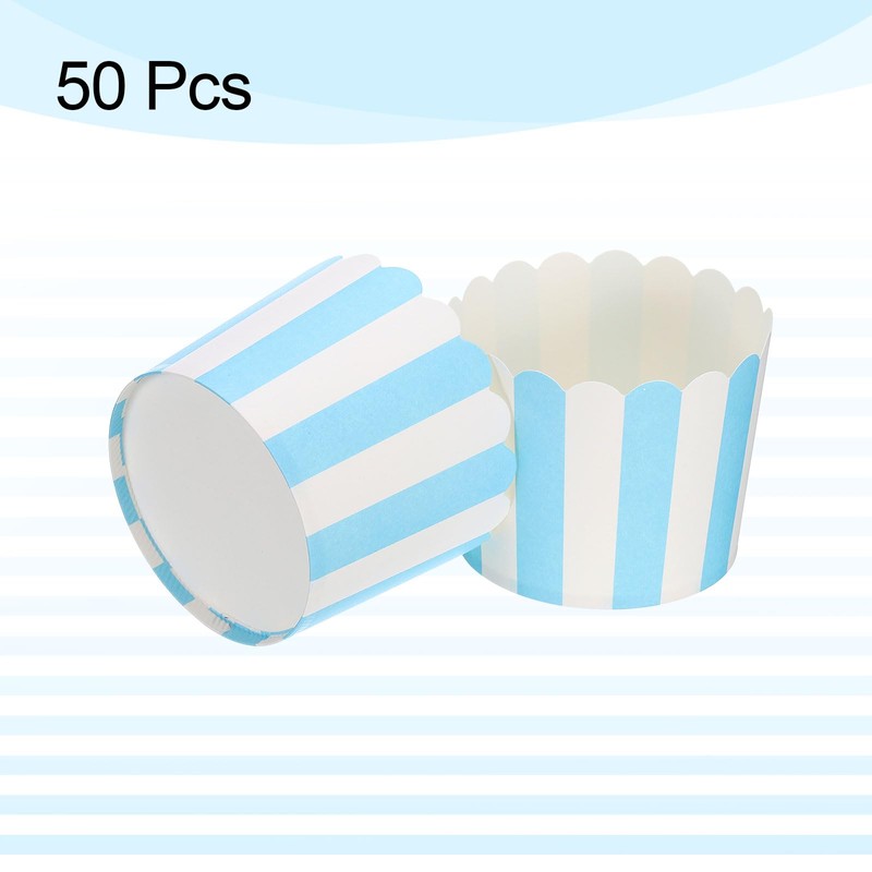 sourcing map 50Pcs Paper Baking Cups 6oz Greaseproof Disposable Bulk