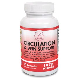 Main Products Circulation and Vein Support 90 Capsules, Micronized process, Blood Circulation